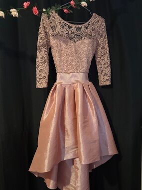 Dusty Rose Lace & Satin Dress